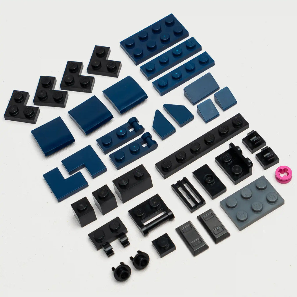 Kit piezas Lego capó y motor Mustang Dark Horse