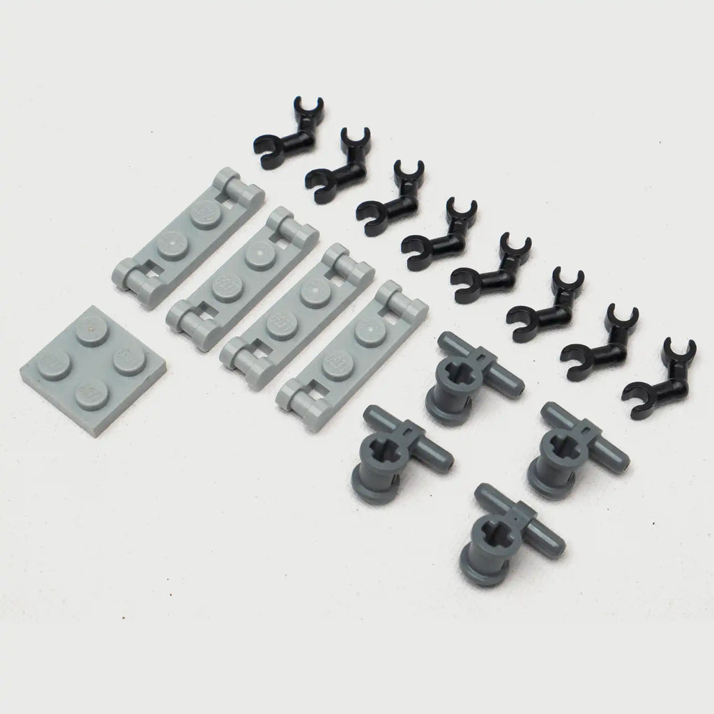 Kit piezas Lego ruedas inclinadas Delorean